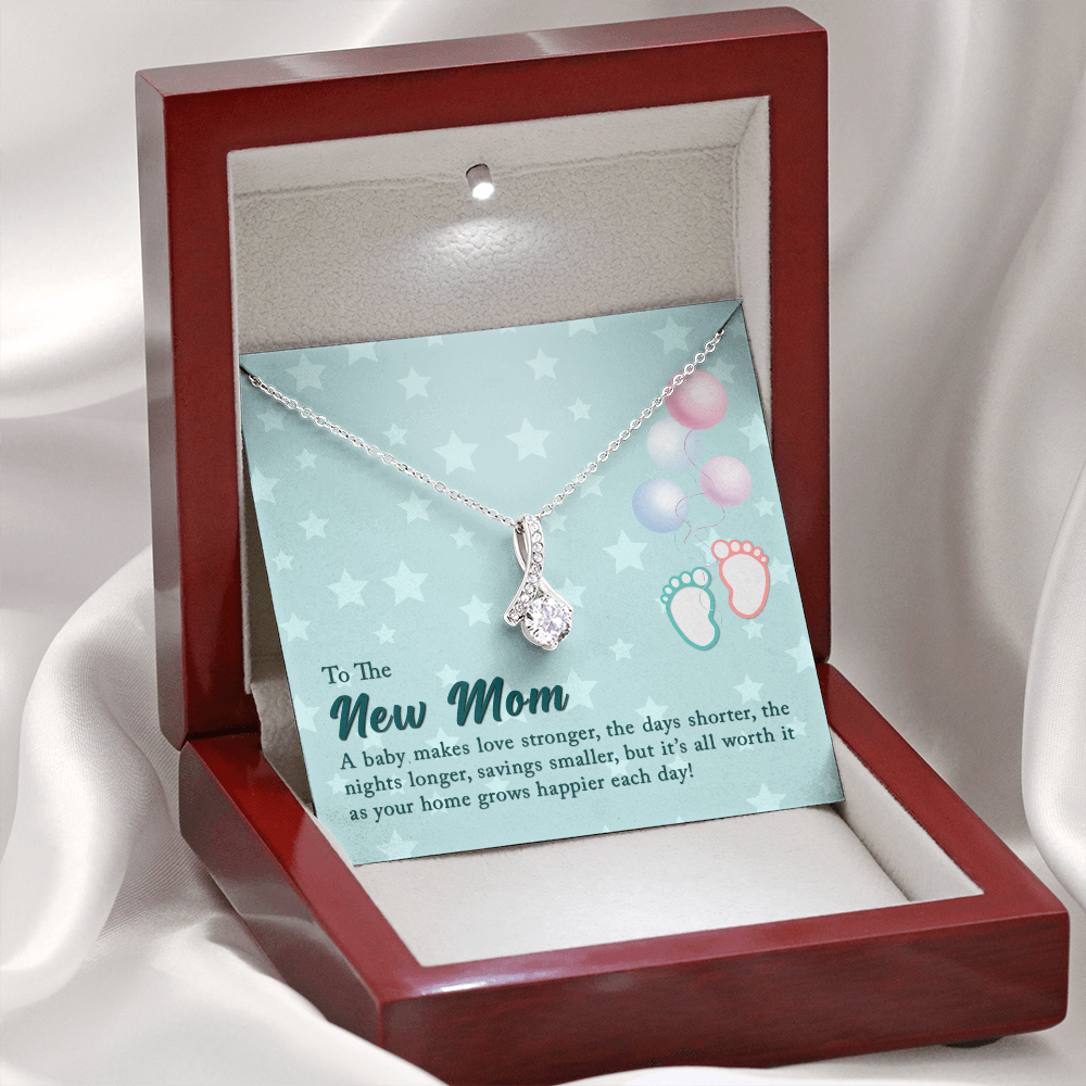 To the New Mom - A baby makes love stronger - Alluring Beauty Necklace - JustFamilyThings
