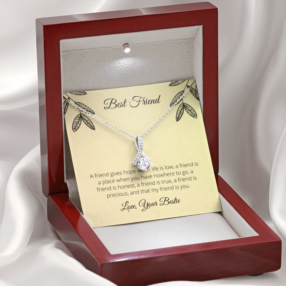 To My Best Friend - Alluring Beauty Necklace - JustFamilyThings