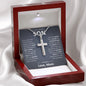 To My Dearest Son - Always Remember - Artisan Cross Necklace - JustFamilyThings