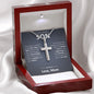 To My Dearest Son - This Cross Is A Symbol - Artisan Cross Necklace - JustFamilyThings