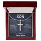 To My Dearest Son - Always Remember - Artisan Cross Necklace - JustFamilyThings