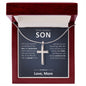 To My Dearest Son - Proud Of You - Artisan Cross Necklace - JustFamilyThings