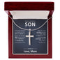 To My Dearest Son - Overcome Any Challenge - Artisan Cross Necklace - JustFamilyThings