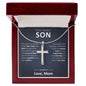 To My Dearest Son - This Cross Is A Symbol - Artisan Cross Necklace - JustFamilyThings