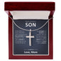 To My Dearest Son - As You wear This Cross - Artisan Cross Necklace - JustFamilyThings