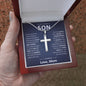 To My Dearest Son - Always Remember - Artisan Cross Necklace - JustFamilyThings
