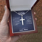 To My Dearest Son - This Cross Is A Symbol - Artisan Cross Necklace - JustFamilyThings