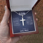To My Dearest Son - As You wear This Cross - Artisan Cross Necklace - JustFamilyThings