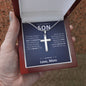 To My Dearest Son - Proud Of You - Artisan Cross Necklace - JustFamilyThings