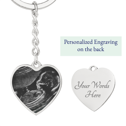 To My Mommy - Baby Bump - Luxury Keychain