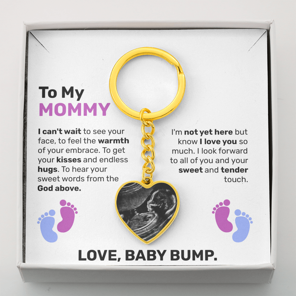 To My Mommy - Baby Bump - Luxury Keychain