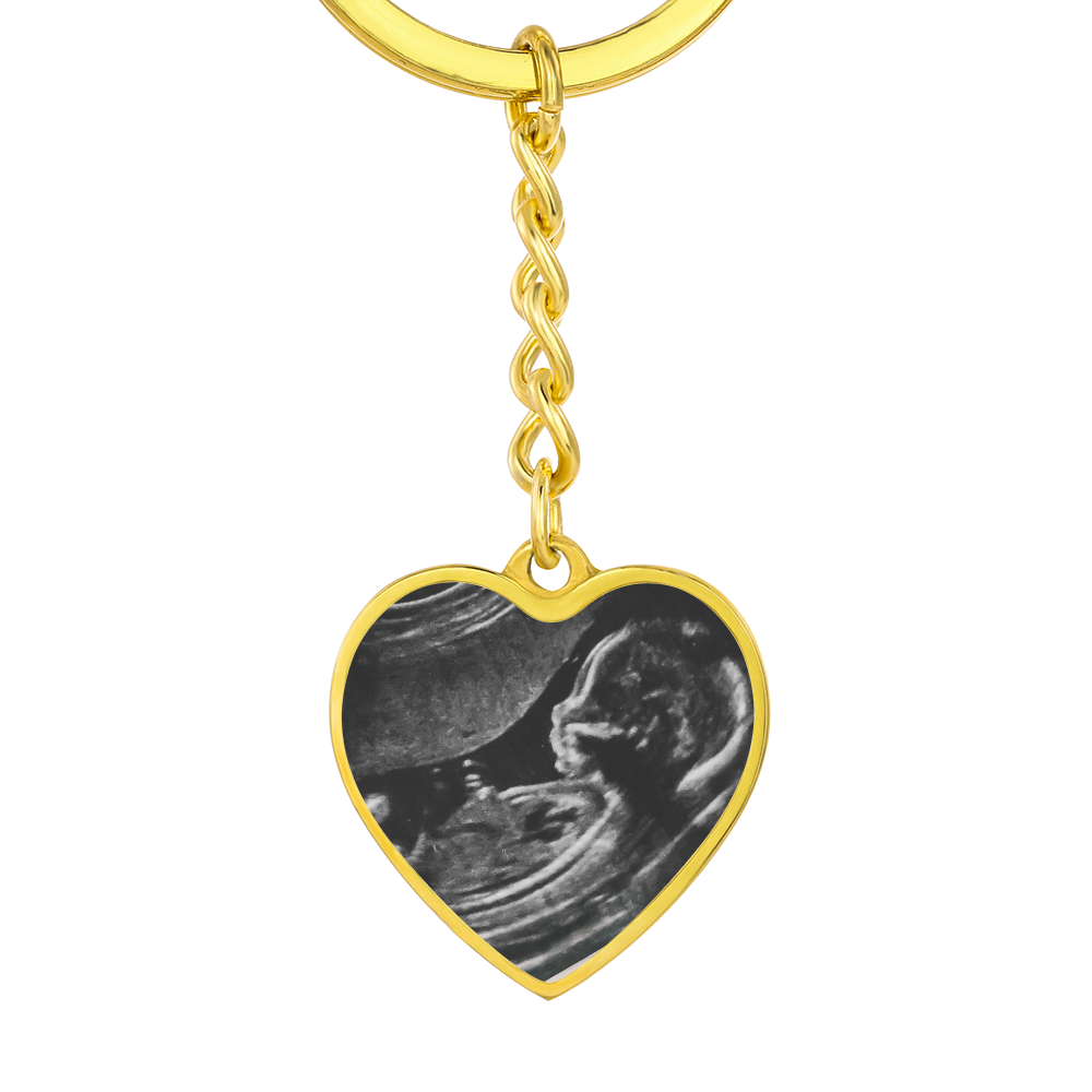 To My Mommy - Baby Bump - Luxury Keychain