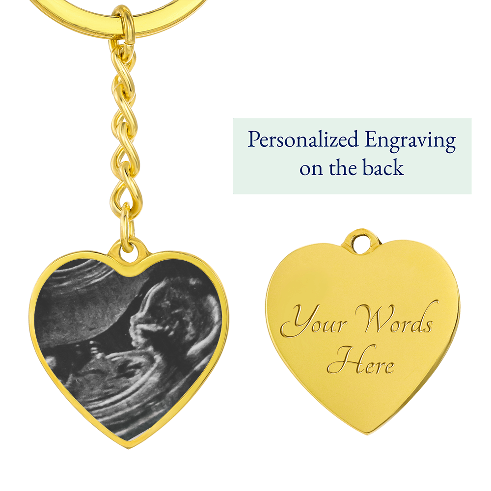 To My Mommy - Baby Bump - Luxury Keychain