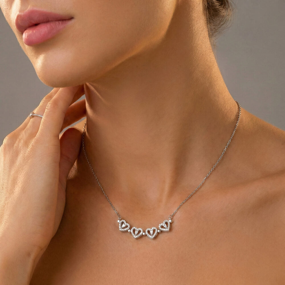 I'm Sorry I Mean It - Apology Gift for Her - Magnetic Hearts Necklace