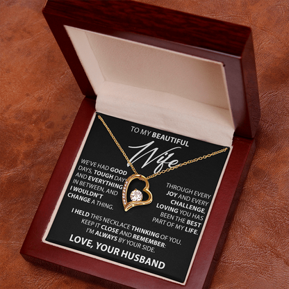 Gift for Wife from Husband - "Good and Tough Days" Necklace