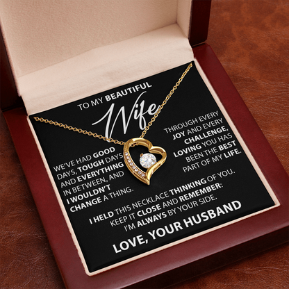 Gift for Wife from Husband - "Good and Tough Days" Necklace