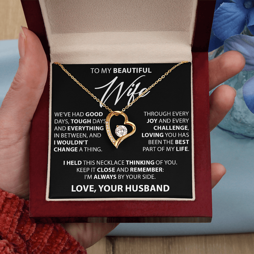 Gift for Wife from Husband - "Good and Tough Days" Necklace