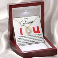 Load image into Gallery viewer, To My Queen - I&#39;m Far From perfect - Forever Love Necklace
