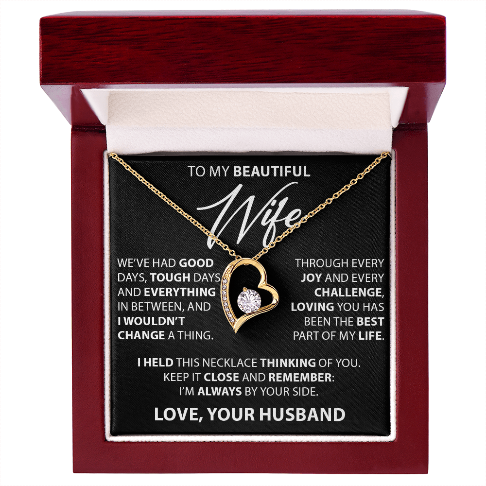 Gift for Wife from Husband - "Good and Tough Days" Necklace