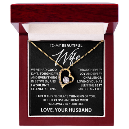 Gift for Wife from Husband - "Good and Tough Days" Necklace