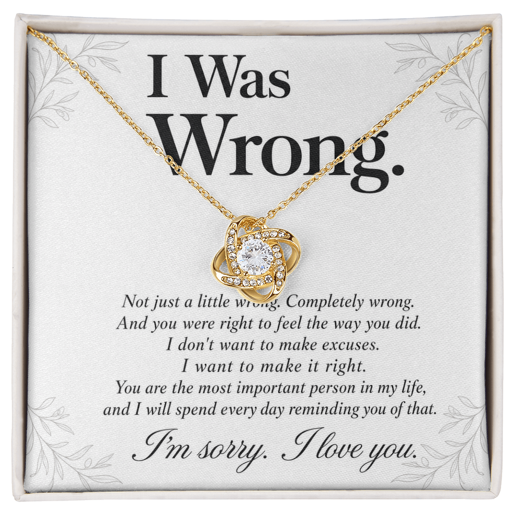 I Was Wrong - Apology Gift for Her - Necklace