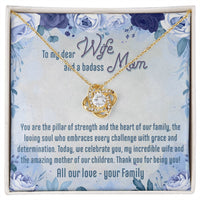 Load image into Gallery viewer, To My Dear Wife And Badass Mom - Love Knot Necklace
