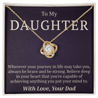 Load image into Gallery viewer, To My Daughter - Your Journey - Love Knot Necklace

