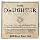 To My Daughter - Never Forget - Love Knot Necklace