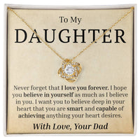 Load image into Gallery viewer, To My Daughter - Never Forget - Love Knot Necklace
