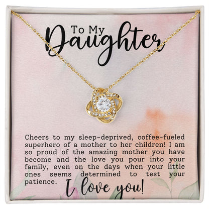 To My Daughter - Cheers - Love Knot Necklace