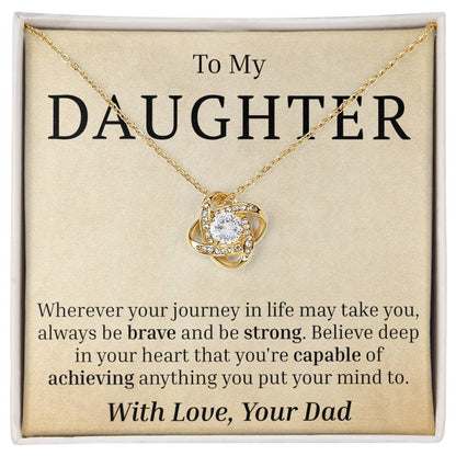 To My Daughter - Your Journey - Love Knot Necklace
