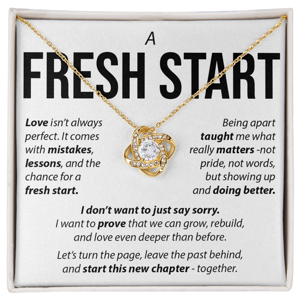 “A Fresh Start” Love Knot Necklace – Apology & Reconciliation Gift for Her