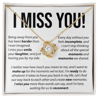 Load image into Gallery viewer, I Miss You - Love Knot Necklace
