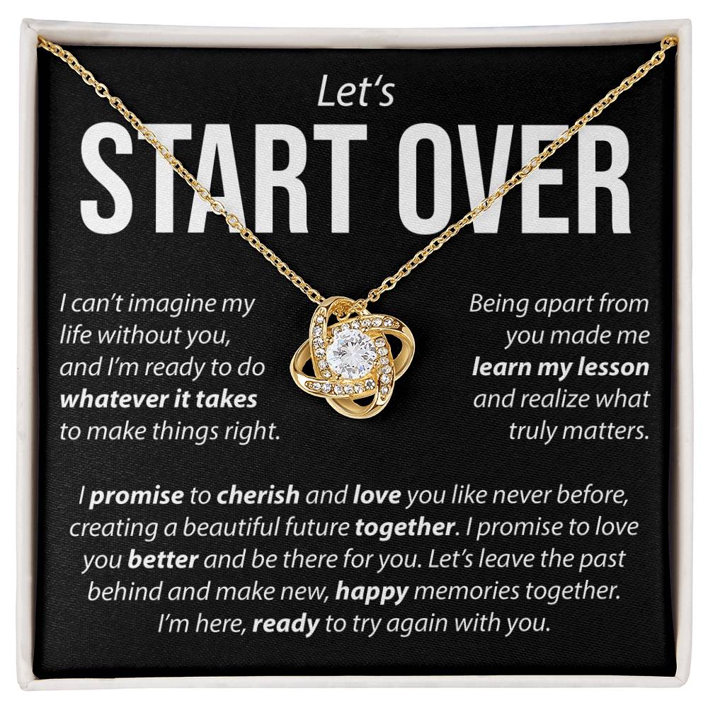 Let's Start Over, Whatever It Takes - Love Knot Necklace