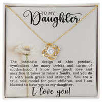 Load image into Gallery viewer, To My Daughter - I Love You - Love Knot Necklace
