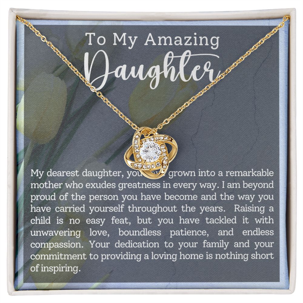 To My Amazing Daughter - Love Knot Necklace