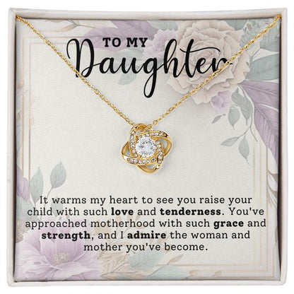 To My Daughter - Love Knot Necklace