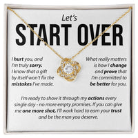 Load image into Gallery viewer, Let&#39;s Start Over, I Hurt You - Love Knot Necklace
