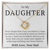 Load image into Gallery viewer, To My Daughter - Never Forget - Love Knot Necklace
