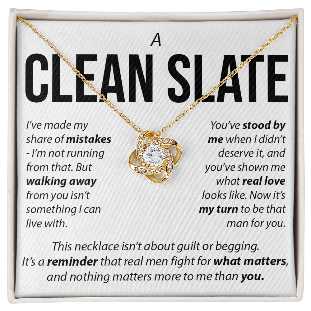“A Clean Slate” Love Knot Necklace – Apology & Reconciliation Gift for Her