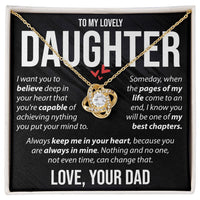 Load image into Gallery viewer, To My Daughter - I Want You To Believe - Love Knot Necklace
