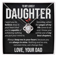 Load image into Gallery viewer, To My Daughter - I Want You To Believe - Love Knot Necklace
