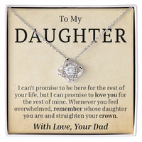 Load image into Gallery viewer, To My Daughter - Straighten Your Crown - Love Knot Necklace
