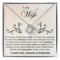 Load image into Gallery viewer, To My Wife, If I Could Turn Back Time - Love Knot Necklace
