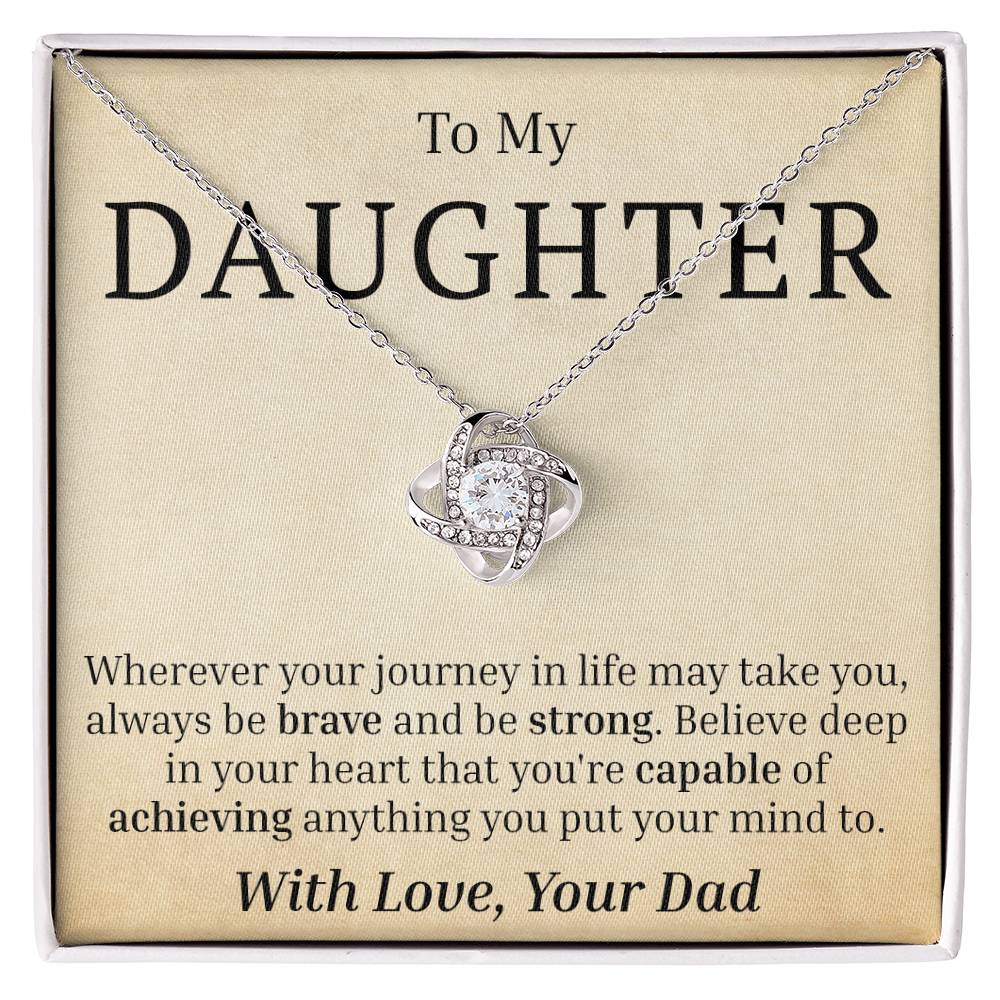 To My Daughter - Your Journey - Love Knot Necklace