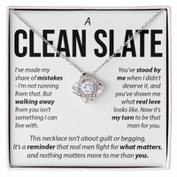 Load image into Gallery viewer, “A Clean Slate” Love Knot Necklace – Apology &amp; Reconciliation Gift for Her
