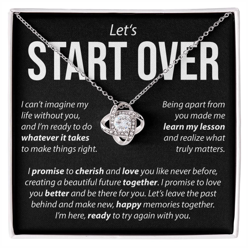 Let's Start Over, Whatever It Takes - Love Knot Necklace