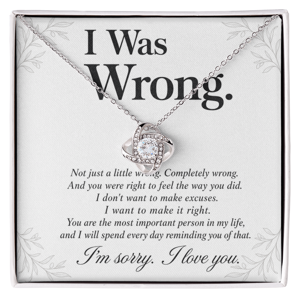 I Was Wrong - Apology Gift for Her - Necklace