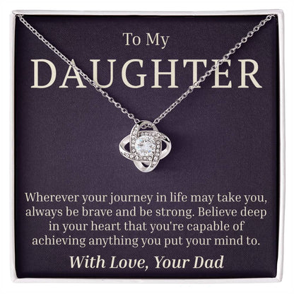 To My Daughter - Your Journey - Love Knot Necklace