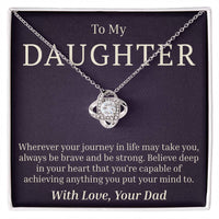 Load image into Gallery viewer, To My Daughter - Your Journey - Love Knot Necklace
